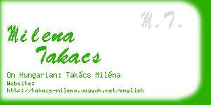 milena takacs business card